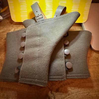 Vintage military shoe guards