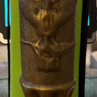 WWI Trench Art Large Brass Artillery Shell Hand Hammered into a beautiful Vase