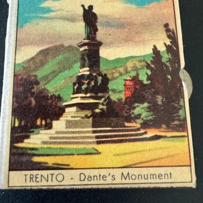 Trento - Dantes Monument 80 year old match box