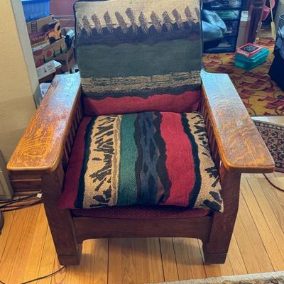 William Morris Style Chair 1/4 sawn golden oak