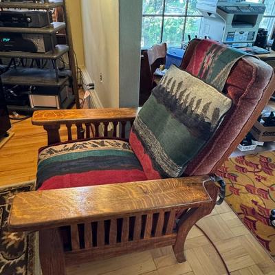 William Morris Style Chair 1/4 sawn golden oak