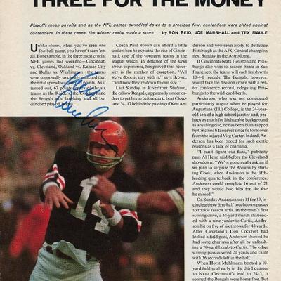 Ken Anderson signed Sports Illustrated magazine photo