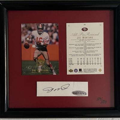 Joe Montana signature collage.  Upper Deck authenticatedl