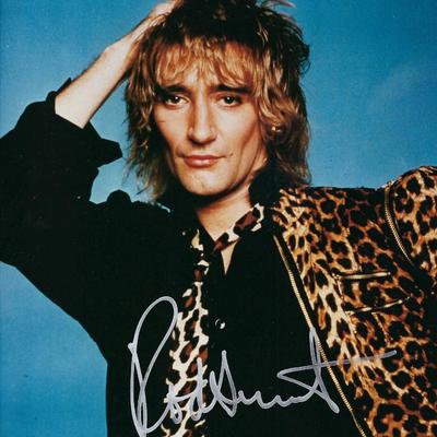 Rod Stewart signed photo