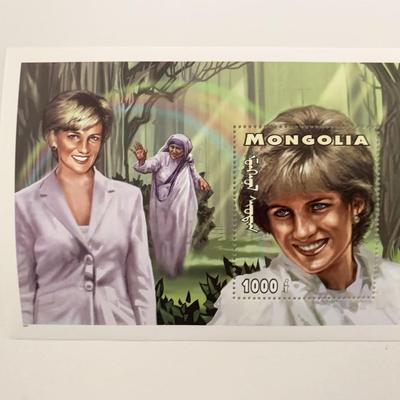 Mongolia Princess Diana commemorative stamp