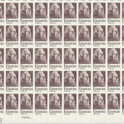 Albert Einstein sheet of stamps