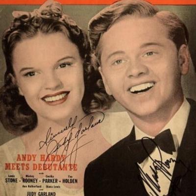 Judy Garland & Mickey Rooney signed sheet music