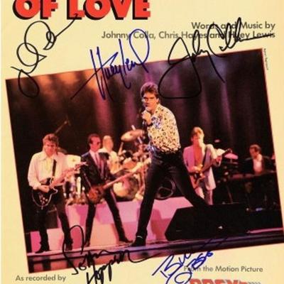 Huey Lewis and the News signed sheet music