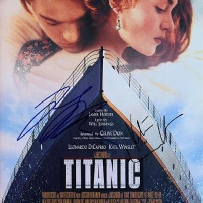 Leonardo DiCaprio and Kate Winslet signed sheet music