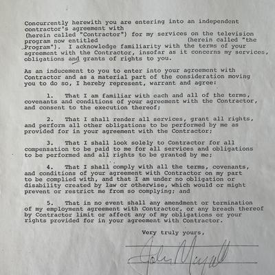 John Mayall signed contract