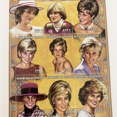 Senegal Diana Princess of Wales commemorative stamp set