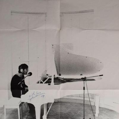 John Lennon signed Imagine insert poster