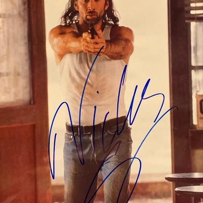 Nicolas Cage signed movie photo