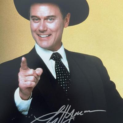 Dallas Larry Hagman signed photo