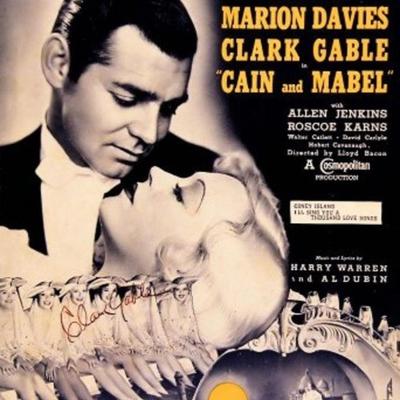 Clark Gable signed sheet music