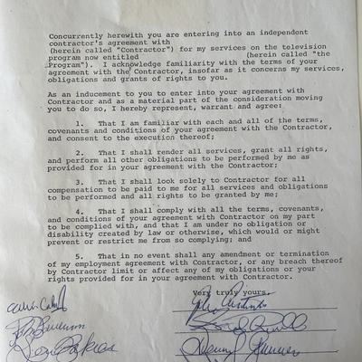 Sha Na Na signed contract 