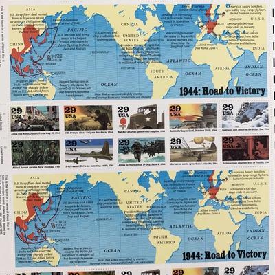 1944 WWII Road to Victory Sheet Collectible Stamp Sheet of 20 