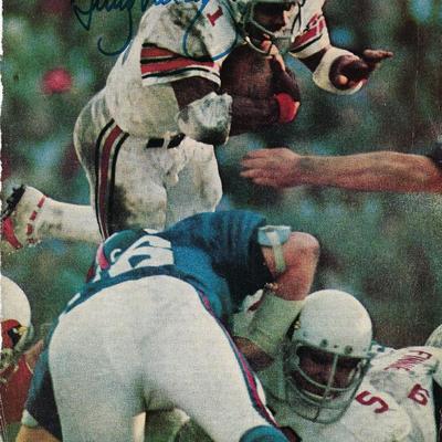 Terry Metcalf signed magazine photo