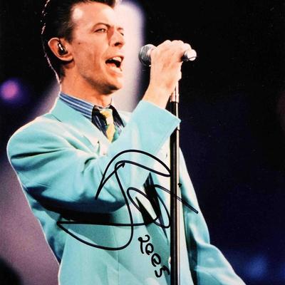 David Bowie signed photo