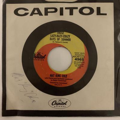 Nat King Cole signed 45 RPM