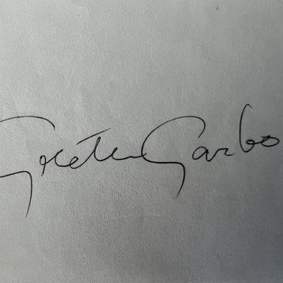 Greta Garbo original signature