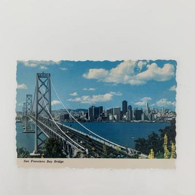 San Francisco Bay Bridge vintage post card