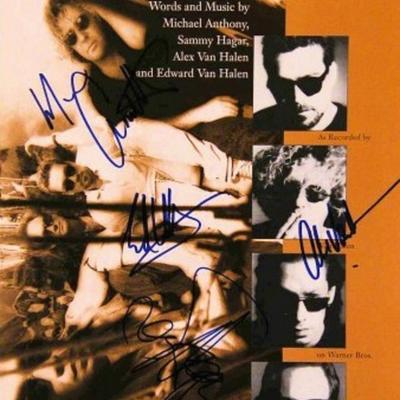 Van Halen signed sheet music 