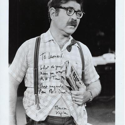 Marvin Kaplan Signed Photo