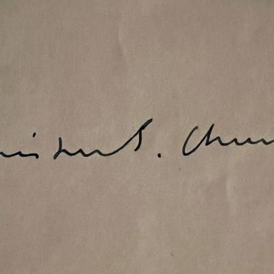 Winston Churchill original signature