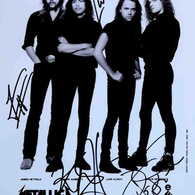 Metallica signed promo photo 