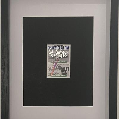 Richard Petty / Mario Andretti signed trading card