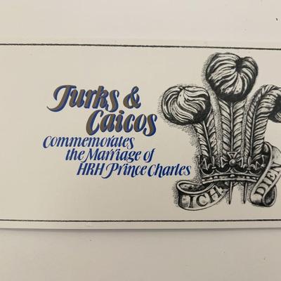 Turks & Caicos Prince Charles and Lady Diana commemorative wedding stamp booklet