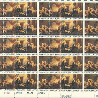 Declaration of Independence: Hancock and Thomson Stamps