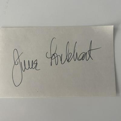 Lassie June Lockhart original signature