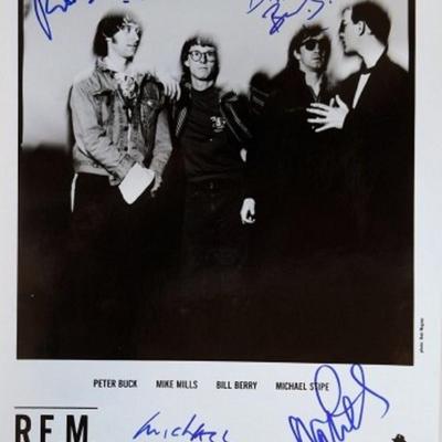 R.E.M. signed promo photo 