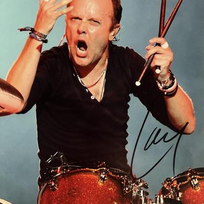 Metallica Lars Ulrich signed photo
