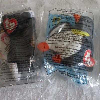 Vintage 1998 McDonald's beanie babies in bag 9-12