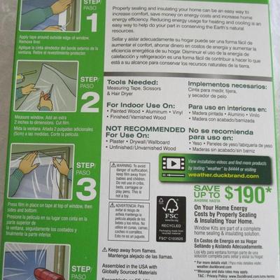 New in box - Duck Brand window kit
