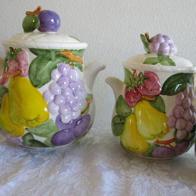 Vintage Canister Set - Fruit Du Jour by Shafford 1987