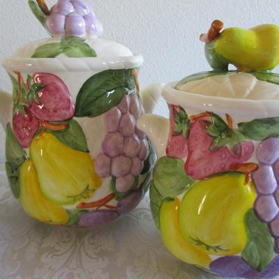 Vintage Canister Set - Fruit Du Jour by Shafford 1987