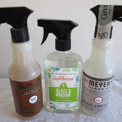 2 Mrs. Meyer's Multi-surface cleaner; Aunt Fannie's Glass & Window Cleaner