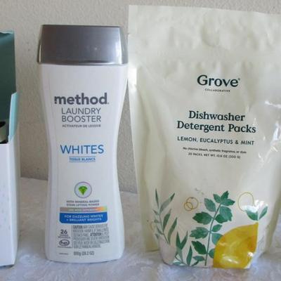 Laundry cleaners, dishwasher soap; soap dispenser