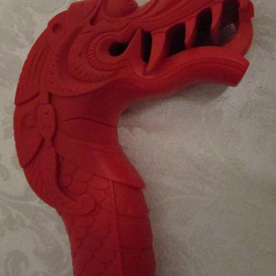 Red Plastic Dragon cane