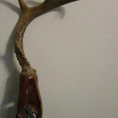Wood Antler walking stick