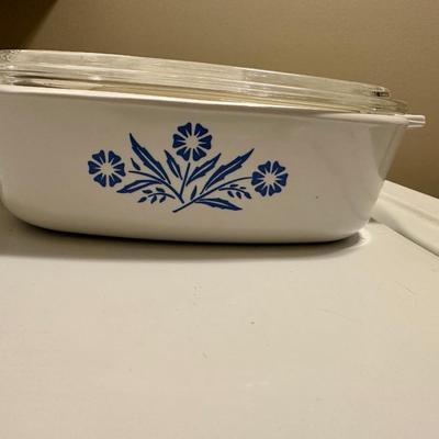Vintage Blue Cornflower Corning Ware Square Casserole Dishes