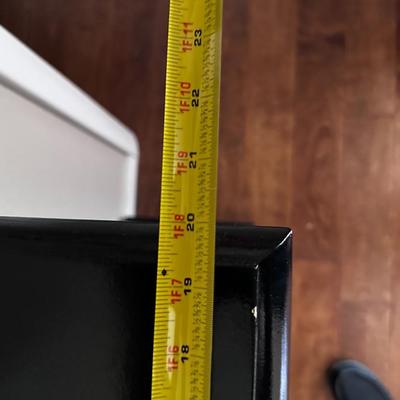 Small black end table