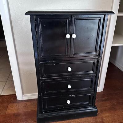 Small black end table