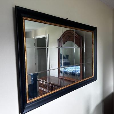 Large Wall Mirror with Black and Gold Fram