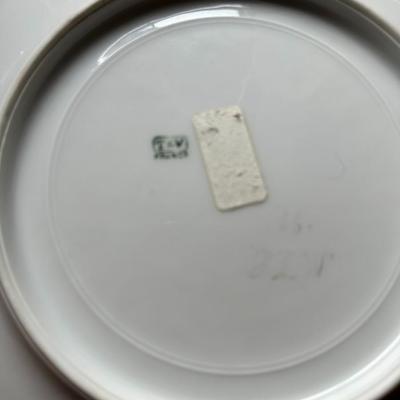 T & V Limoges France Cake Plate Hand-Painted Floral