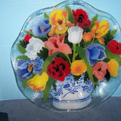 LOT 100 BEAUTIFUL CONTEMPORARY ART GLASS P KAN